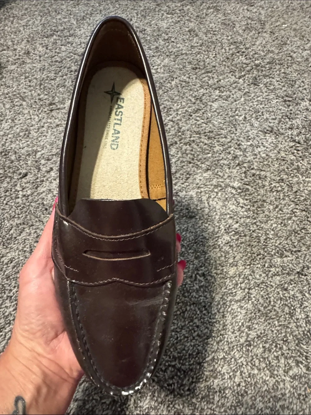 Eastland Women’s Burgundy Leather Penny Loafers